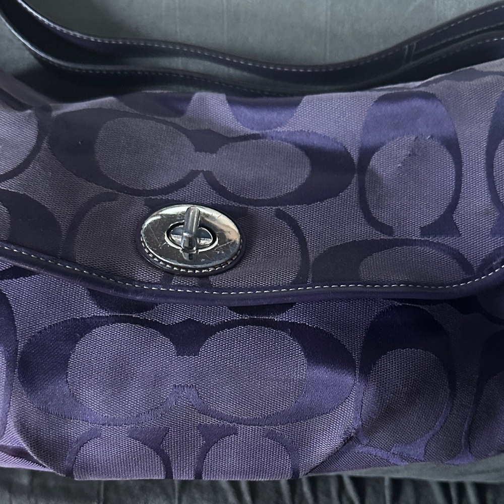 Coach Purple Signature Shoulder Bag
